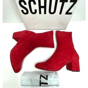 SCHUTZ Bold Red Heeled Boots